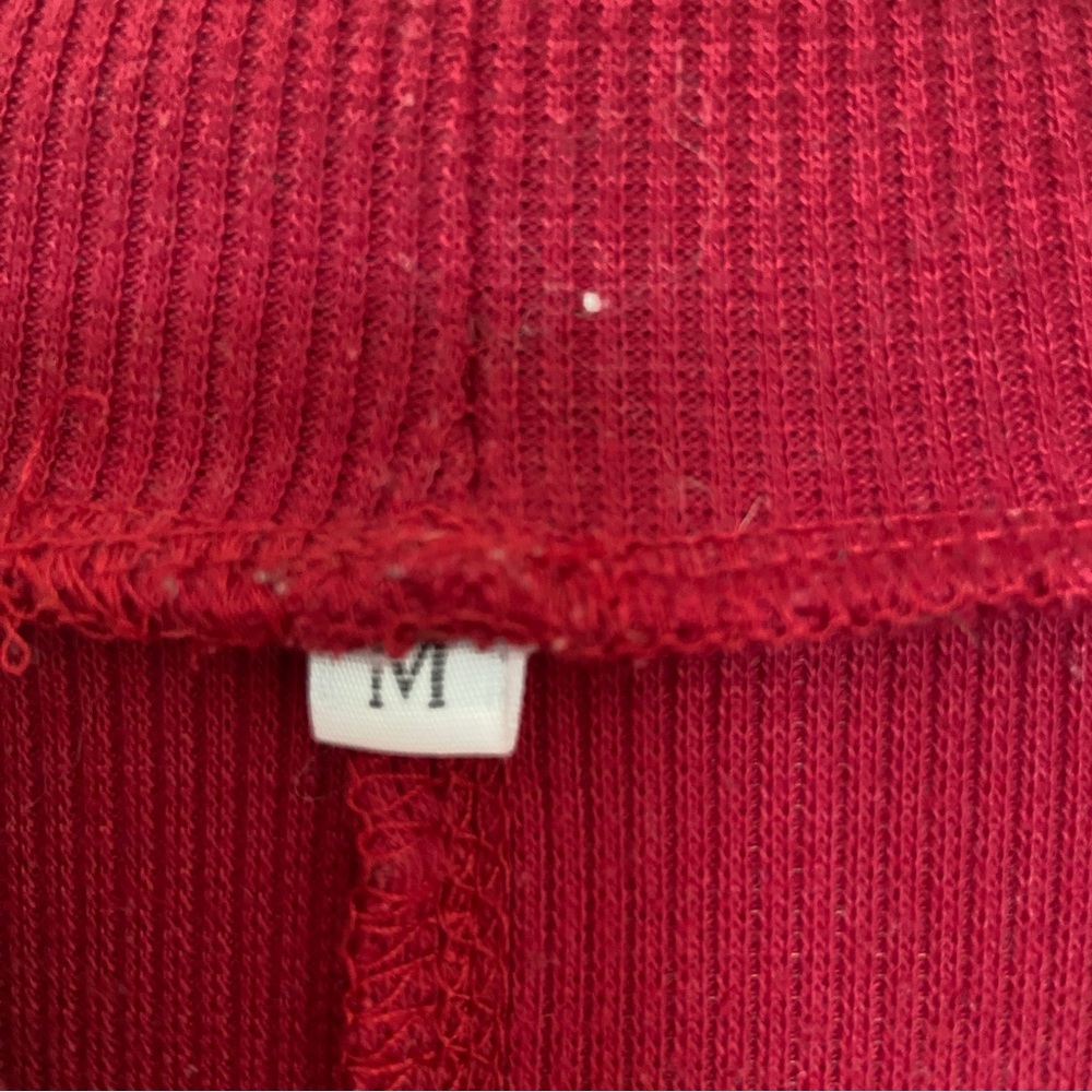 Red Ribbed Sweater Tunic - Picture 3 of 3